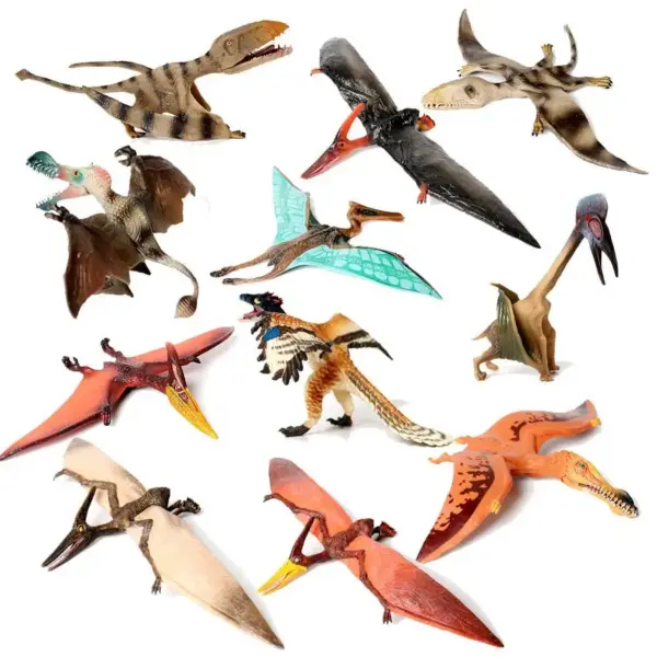 Flugsaurier Figuren in verschiedenen Farben mit Flügeln