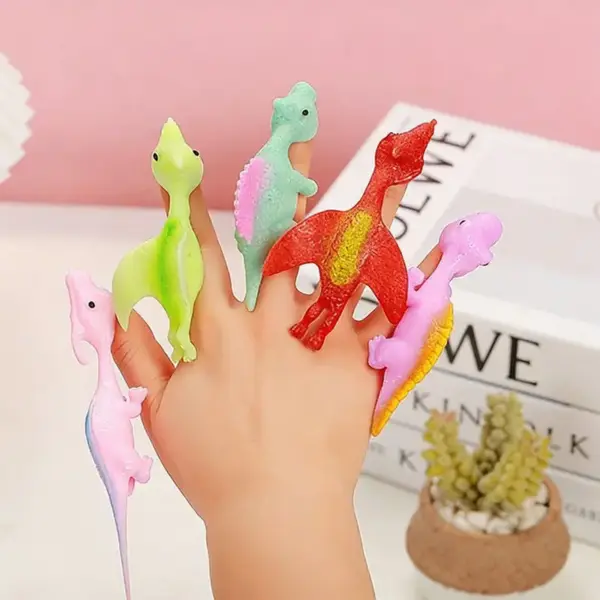 Dinosaurier Spielfiguren in Pastell-Optik mit Rückenzacken – Bild 3