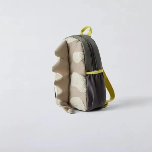 Kleiner Rucksack mit Dino-Stacheln, Schwanz und Seitentaschen – Bild 2