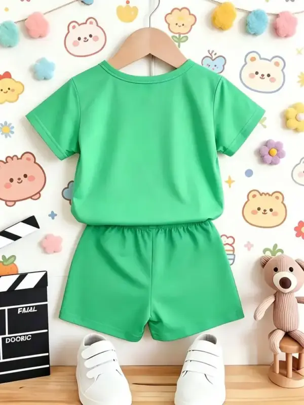Kinder Set T-Shirt und Shorts mit Dinosaurier-Aufdruck – Bild 2