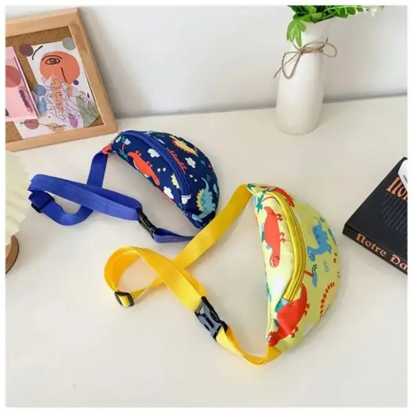 Kinder Bauchtasche mit Tiermotiven, Zipptasche und Steckschnalle – Bild 2
