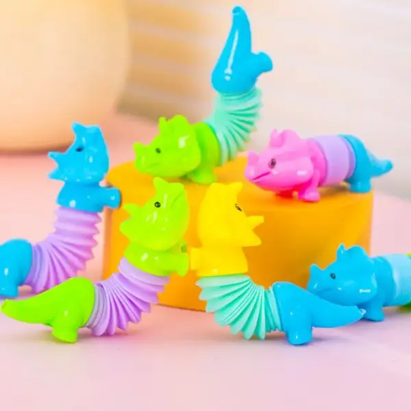 Dinosaurier Spielzeug Röhren mit Ziehharmonika-Struktur – Bild 3