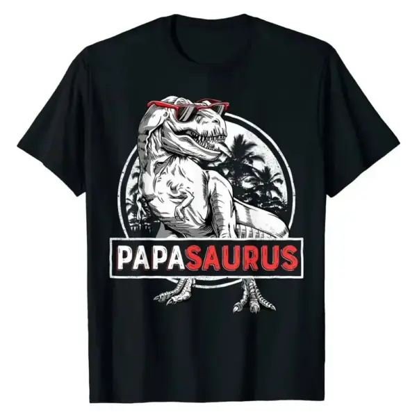 T-Shirt mit Dinosaurier-Motiv und Sonnenbrille, kurze Ärmel – Bild 2