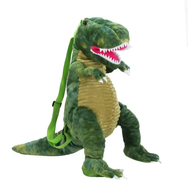 Dinosaurier Plüsch-Rucksack mit Tragegurten und Krallenfüßen – Bild 2
