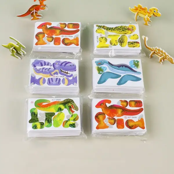 3D Dinosaurier-Puzzle Set zum Zusammenstecken, 50 Stück – Bild 3