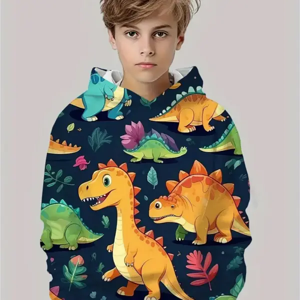 Dinosaurier Kapuzenpullover Jungen mit Allover-Print – Bild 3