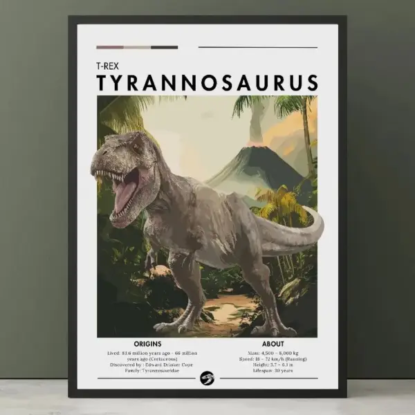 Dinosaurier Poster mit Motiv und Namensschriftzug – Bild 2