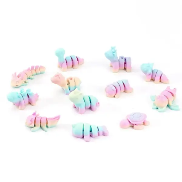 Mini Tierfiguren mit gegliedertem Körper und Schimmer-Optik – Bild 2