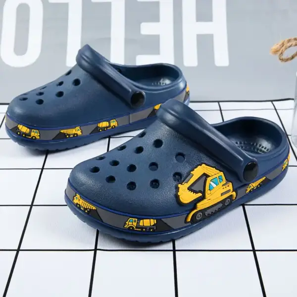 Kinder Clogs mit Motiven am Rand und Fersenriemen – Bild 3
