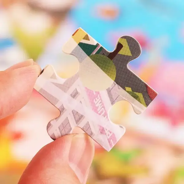 Holzpuzzle mit Cartoon-Szenen, Tieren und Fahrzeugen – Bild 4