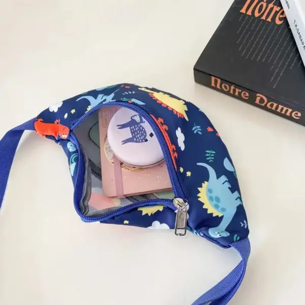 Kinder Bauchtasche mit Tiermotiven, Zipptasche und Steckschnalle – Bild 4