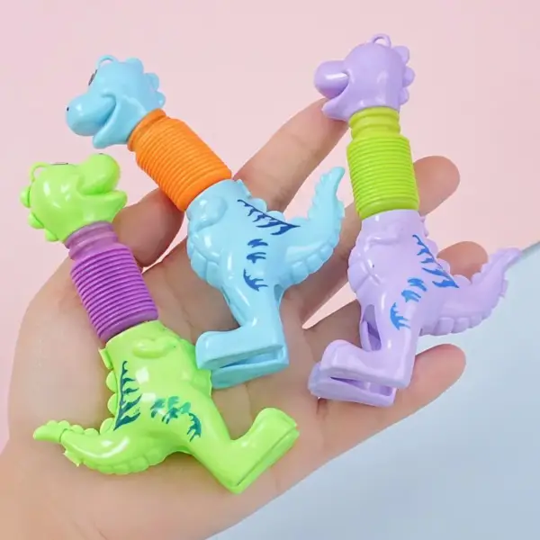 Dino-Figur mit ausziehbarem, gerilltem Hals – Bild 3