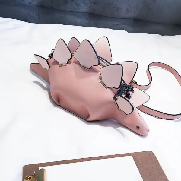 Damen Umhängetasche in Dino-Form mit Reißverschluss