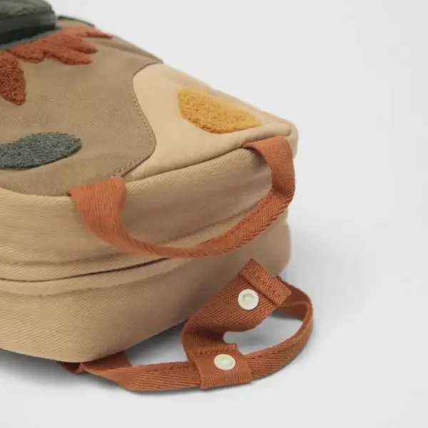 Kinderrucksack mit Dinosaurier-Applikation, Tragegriff und Zipper – Bild 5
