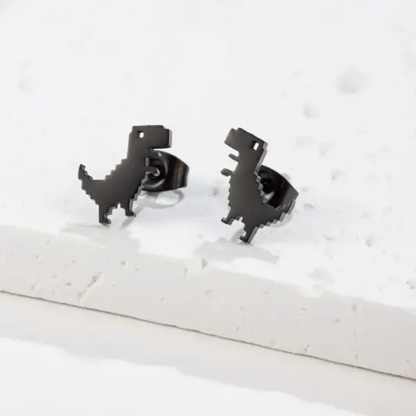 Ohrstecker in Dino-Form im Pixel-Look – Bild 4