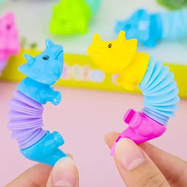 Dinosaurier Spielzeug Röhren mit Ziehharmonika-Struktur – Bild 6