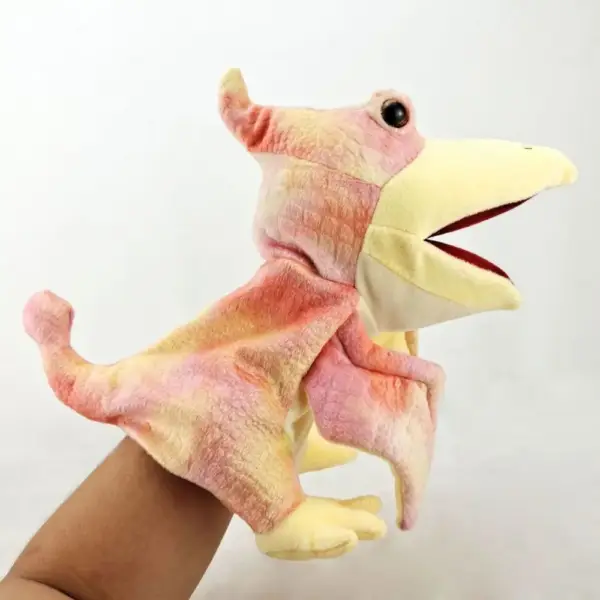Urzeit-Tiere Handpuppe mit offenem Maul und Zähnen – Bild 2