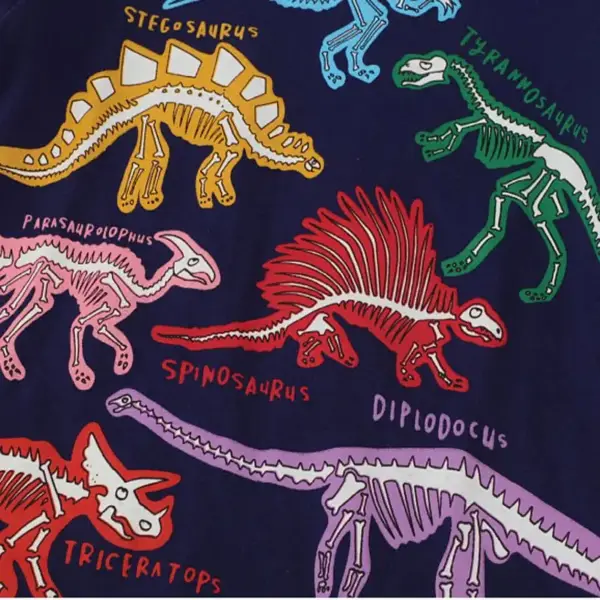 Jungen T-Shirt aus Baumwolle, kurzarm, mit bunten Motiven – Bild 4