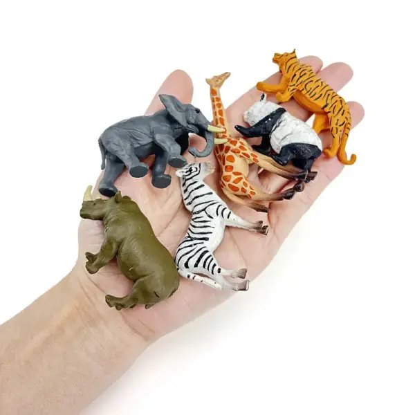 Tierfiguren-Set mit Bauernhoftieren, Wildtieren und Meerestieren – Bild 2