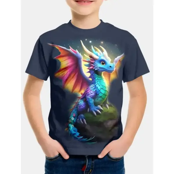 Kinder T-Shirt Kurzarm mit großflächigem Fantasy-Motiv – Bild 6