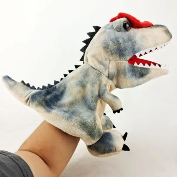 Urzeit-Tiere Handpuppe mit offenem Maul und Zähnen – Bild 3