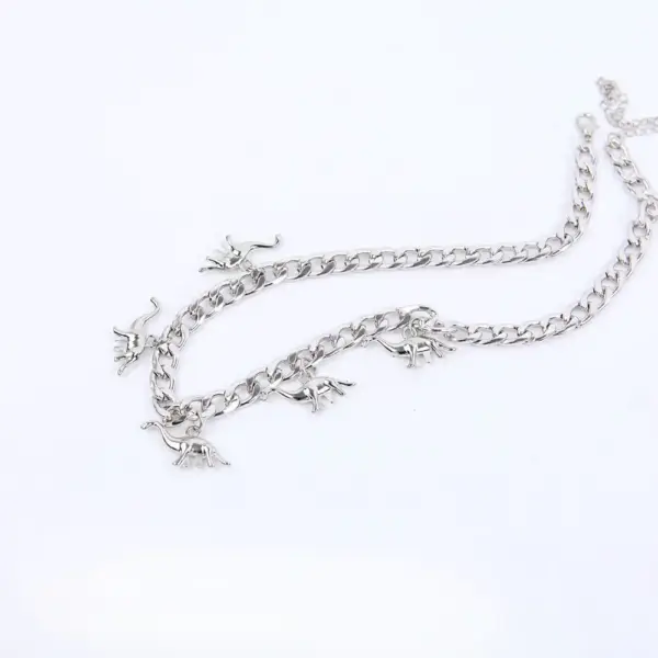 Choker Herren Gliederkette mit Saurier-Anhängern – Bild 5