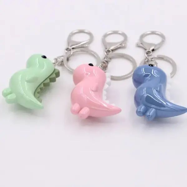Dino Schlüsselanhänger mit Karabiner und Schlüsselring – Bild 5