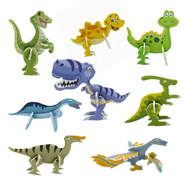 3D Dinosaurier-Puzzle Set zum Zusammenstecken, 50 Stück – Bild 2