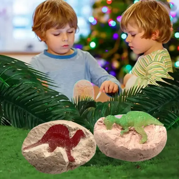 Dinosaurier Ausgrabungs-Set: Ei zum Freilegen mit Dino-Figur – Bild 3