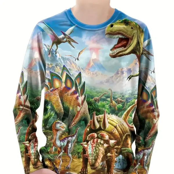 Kinder Langarmshirt mit Tier-Motiv-Druck und Rundhals – Bild 6