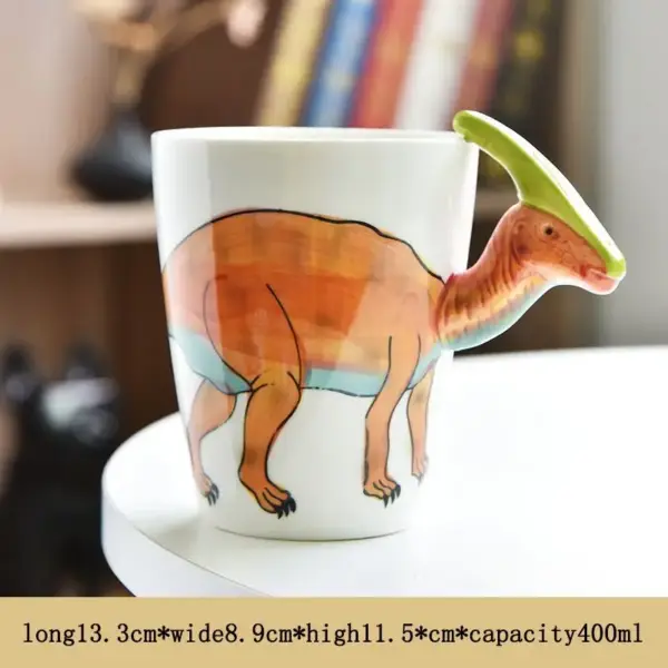 Dinosaurier Tasse aus Keramik mit Dino-Kopf als Henkel – Bild 11