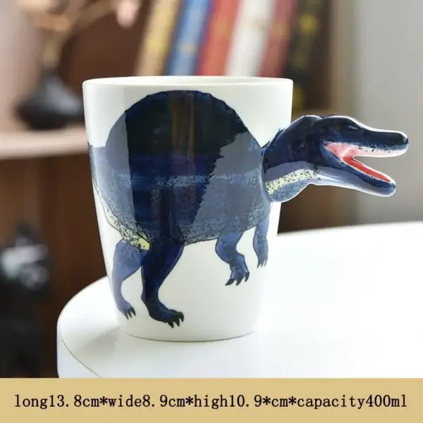 Dinosaurier Tasse aus Keramik mit Dino-Kopf als Henkel – Bild 10