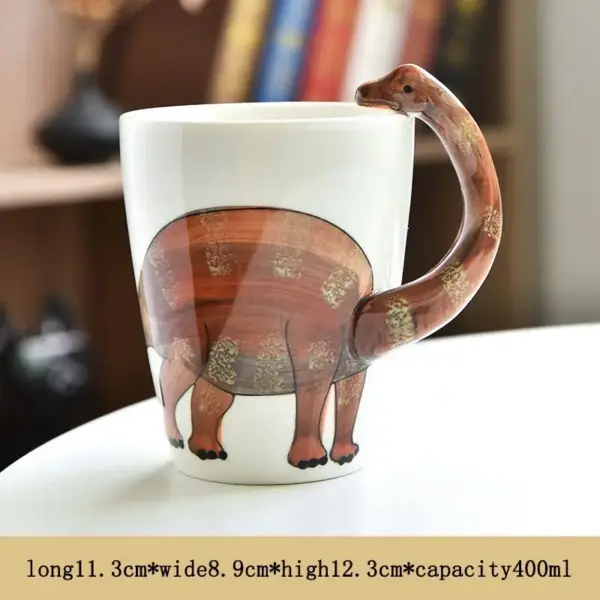 Dinosaurier Tasse aus Keramik mit Dino-Kopf als Henkel – Bild 6