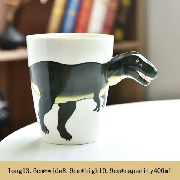 Dinosaurier Tasse aus Keramik mit Dino-Kopf als Henkel – Bild 5