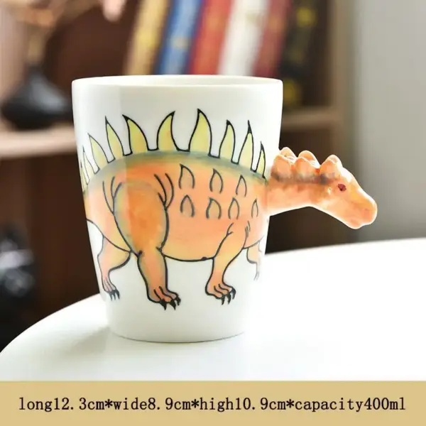 Dinosaurier Tasse aus Keramik mit Dino-Kopf als Henkel – Bild 8
