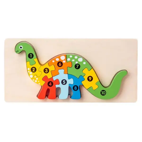 3D Holzpuzzle mit Tier- und Fahrzeugmotiven und Zahlen – Bild 9