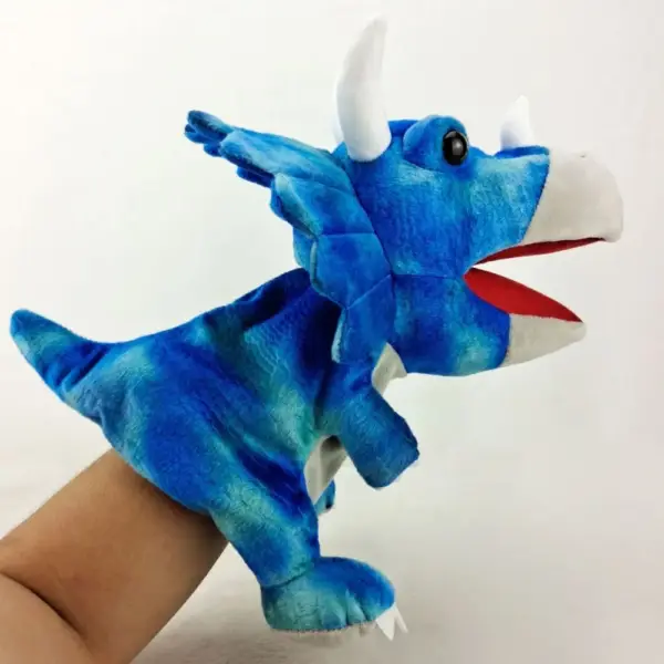 Urzeit-Tiere Handpuppe mit offenem Maul und Zähnen – Bild 9