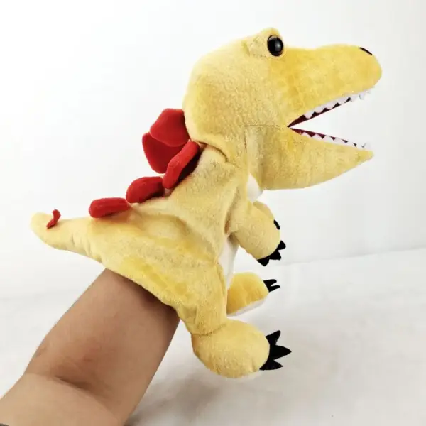 Urzeit-Tiere Handpuppe mit offenem Maul und Zähnen – Bild 8
