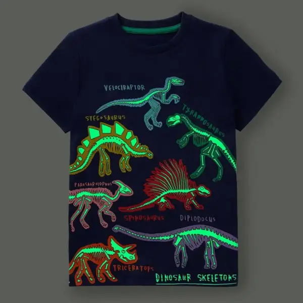 Jungen T-Shirt aus Baumwolle, kurzarm, mit bunten Motiven – Bild 12