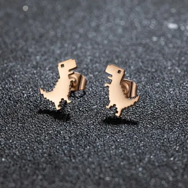 Ohrstecker in Dino-Form im Pixel-Look – Bild 6