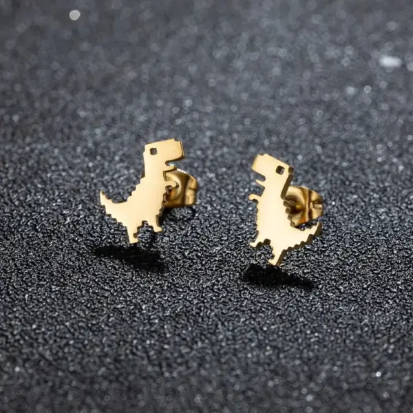 Ohrstecker in Dino-Form im Pixel-Look – Bild 9
