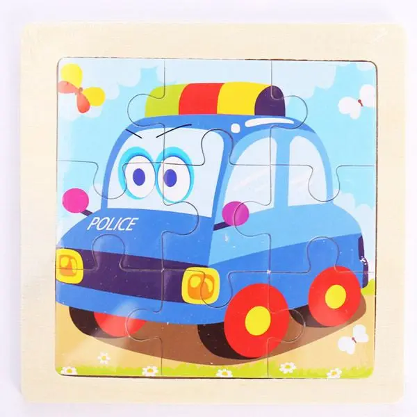 Kleines Holzpuzzle mit Tiermotiven im Cartoon-Stil – Bild 22