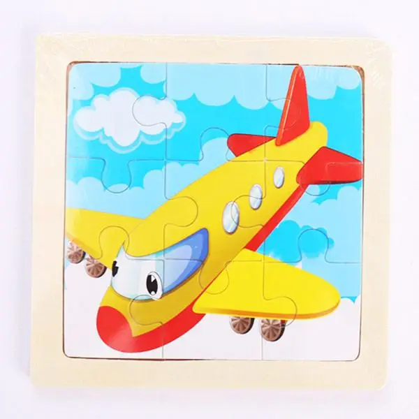 Kleines Holzpuzzle mit Tiermotiven im Cartoon-Stil – Bild 30