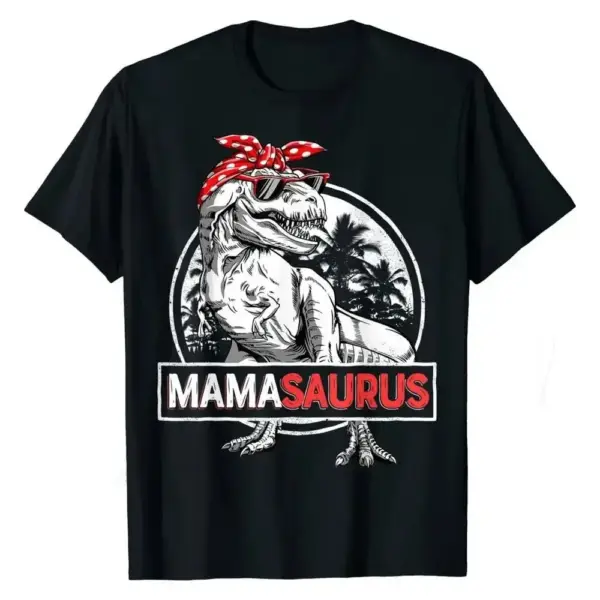 T-Shirt mit Dinosaurier-Motiv und Sonnenbrille, kurze Ärmel – Bild 7