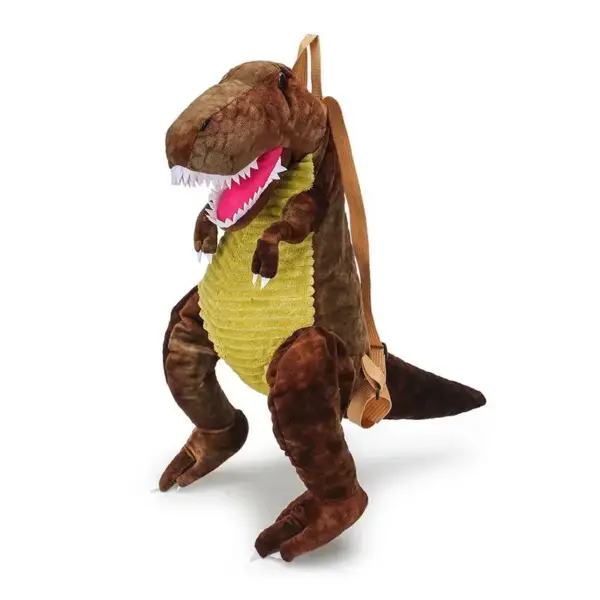 Dinosaurier Plüsch-Rucksack mit Tragegurten und Krallenfüßen – Bild 5