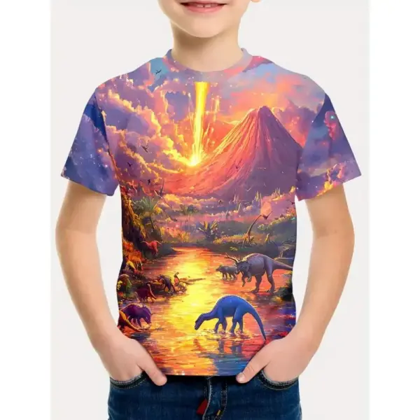 Kinder T-Shirt Kurzarm mit großflächigem Fantasy-Motiv – Bild 22