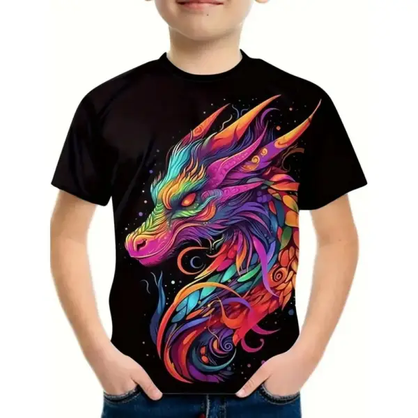 Kinder T-Shirt Kurzarm mit großflächigem Fantasy-Motiv – Bild 9