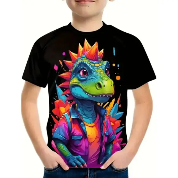Kinder T-Shirt Kurzarm mit großflächigem Fantasy-Motiv – Bild 7