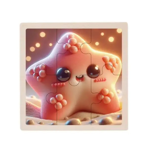 Holzpuzzle mit Tiermotiven im Cartoon-Stil, Land- und Meerestiere – Bild 20