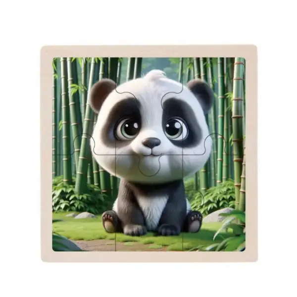 Holzpuzzle mit Tiermotiven im Cartoon-Stil, Land- und Meerestiere – Bild 30